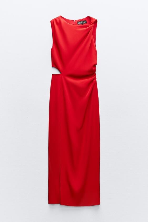 zara cut out ruched dress NWT ZARA CUT OUT RUCHED DRESS S 7969 $70
