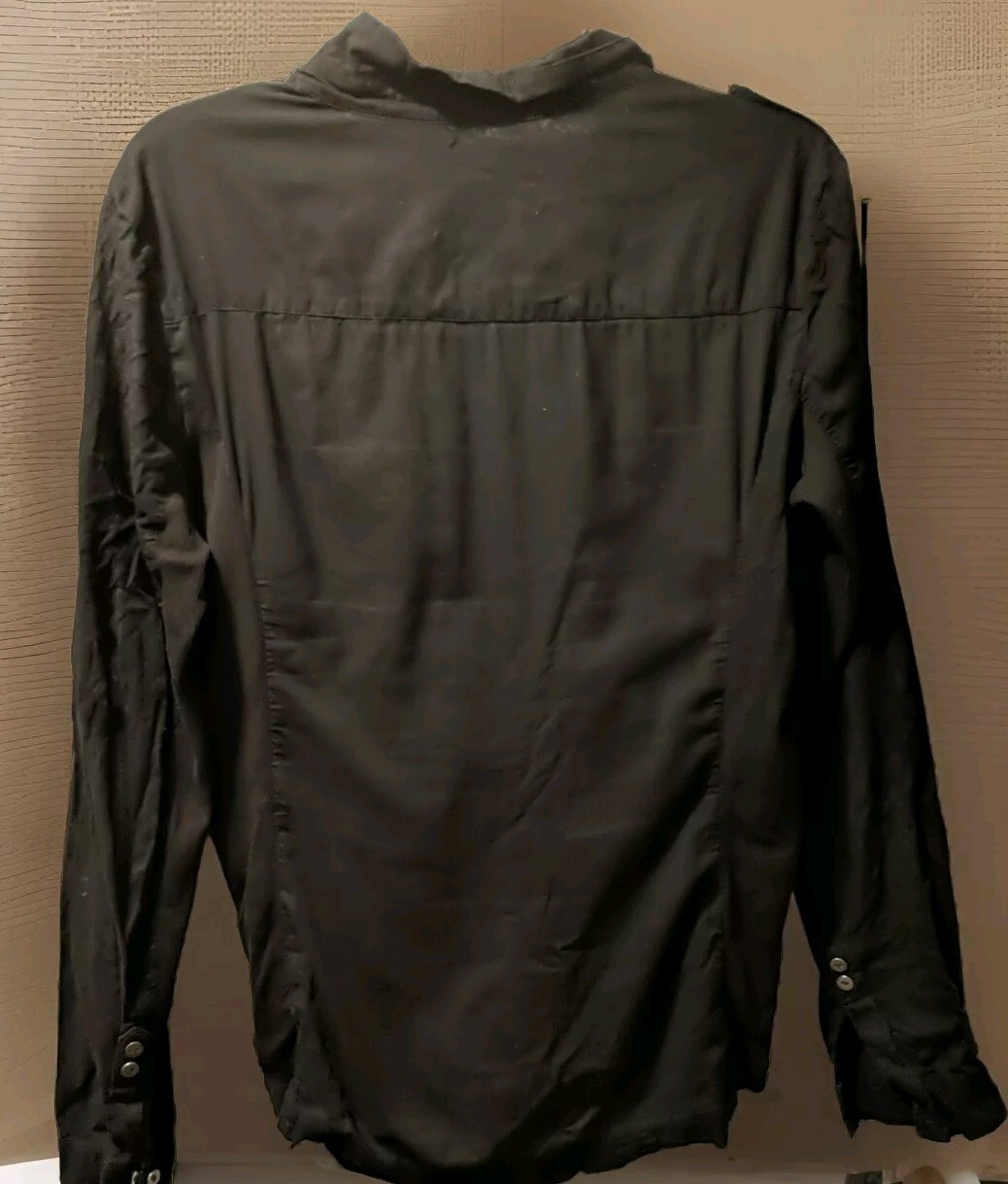 Mango Love Basic Women's Button down Safari shirt… - image 6