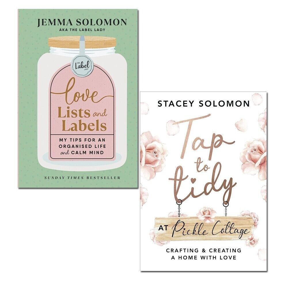 Love Lists and Labels Jemma Solomon, Tap to Tidy at Pickle Cottage 2 Books Set