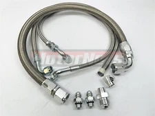 Braid Power Steering Hose Kit w/ Saginaw Fitting For Late GM Chevy LS Type II 2