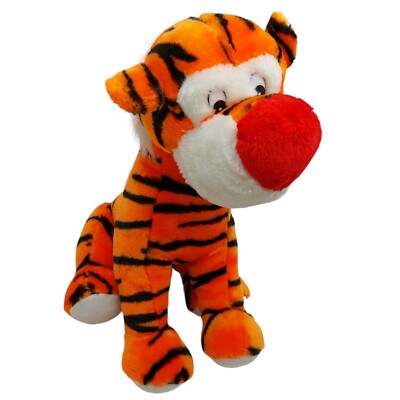 Globo Plush Tiger Plastic Eyes orange white black 14 inch Stuffed animal 14''