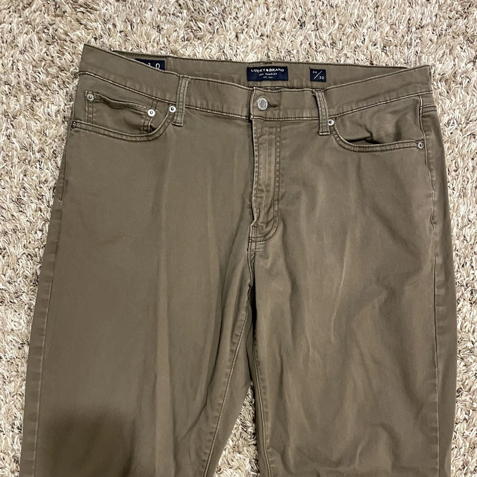 Pantalones deportivos rectos Lucky Brand 410 para hombre talla 36x32 marrón chino Foto 3 de 4