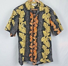 Men size L Pacific Legend Aloha Hawaiian Camp Shirt Cotton Made in Hawaii Foilag