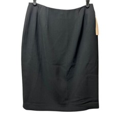 Vintage Larry Levine Classic Black Pencil Skirt Size 6 Professional Office Wear
