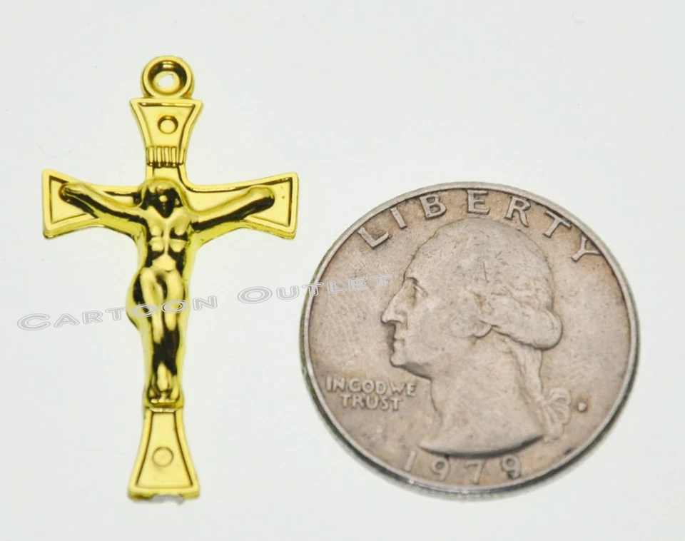 24 FAVORES DE PRIMERA COMUNIÓN CRUZ DORADA CUPCAKE PASTEL BAUTIZO PRIMERA COMUNIÓN Pequeño Foto 2 de 4