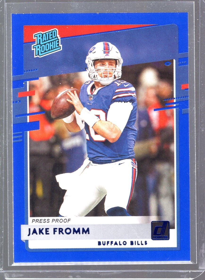 2020 Panini Donruss Rated Rookie Press Proof Blue Jake Fromm #305 Rookie RC