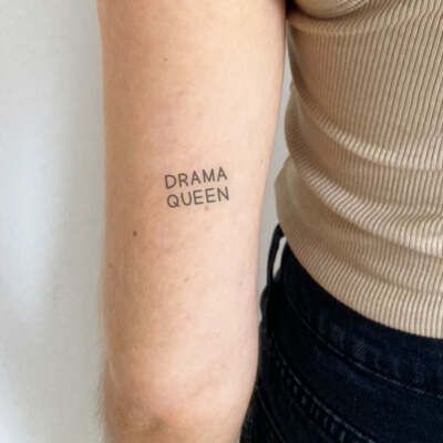 Drama Queen, wasserfestes temporäres Tattoo - Inkster 