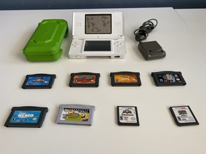 Nintendo Ds Lite Coral Pink Handheld Gaming System With 8 Games And Charger Ebay