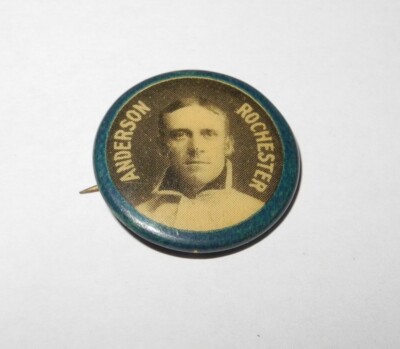 1910 PE1 Mascot Diamond Gum Baseball Goat Anderson Rochester Bronchos Pin Button