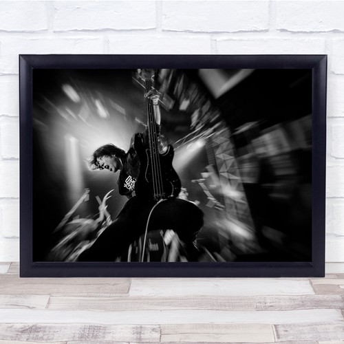 Concert Guitarist black and white music Wall Art Print eBay