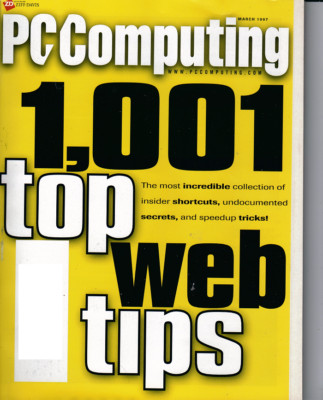 PC Computing Magazine March 1997 1001 Top Web Tips Near Mint Vintage 