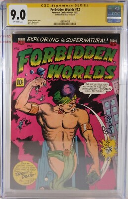   CGC 9.0 KEN BALD SIGNED FORBIDDEN WORLDS #12 VF/NM American 1952 Dark Shadows