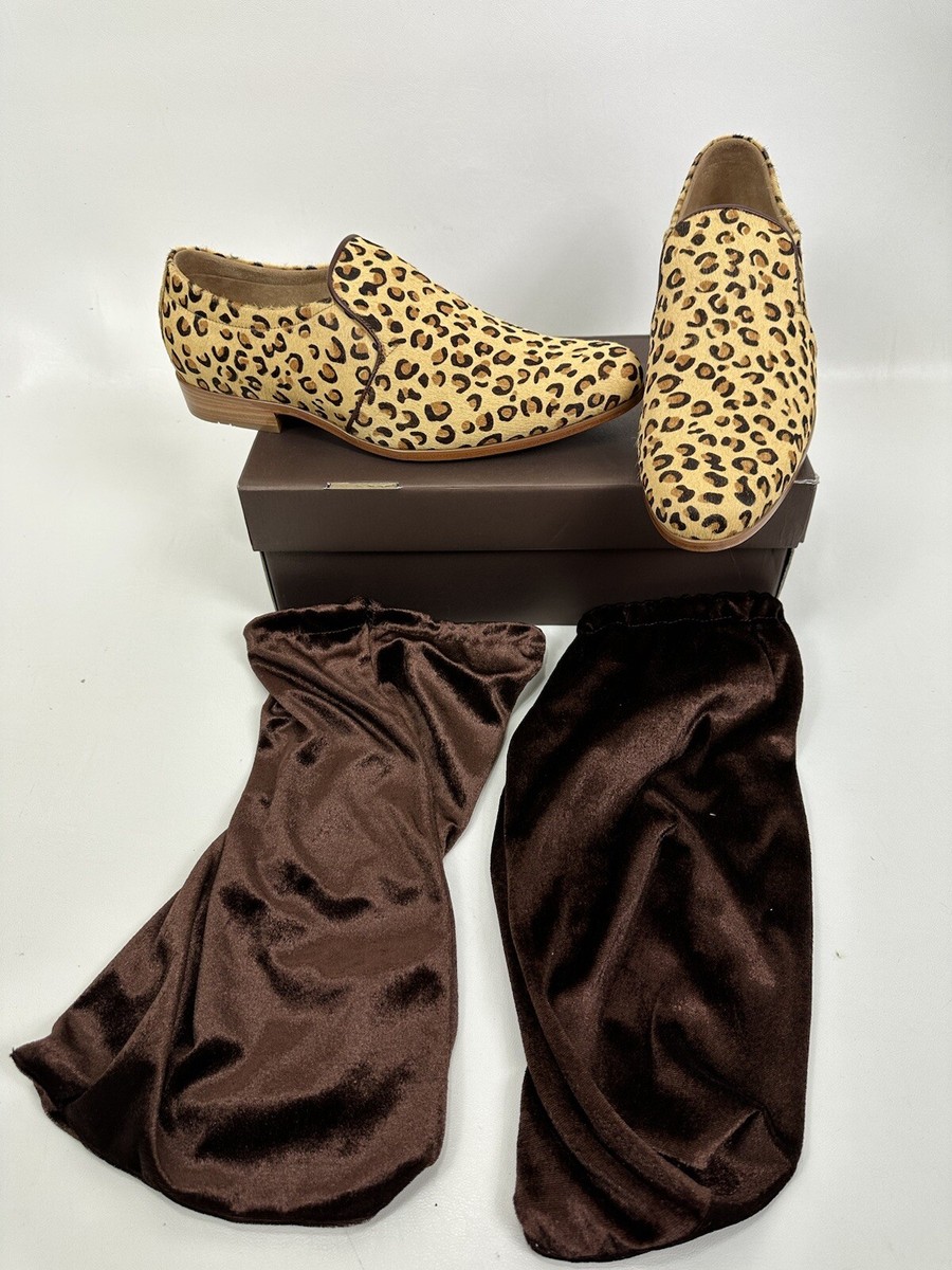 Bespoke Custom Leopard Loafers Men\'s Size 12‎ Shoes Bespoke Custom Leopard Loafers Men main image 4