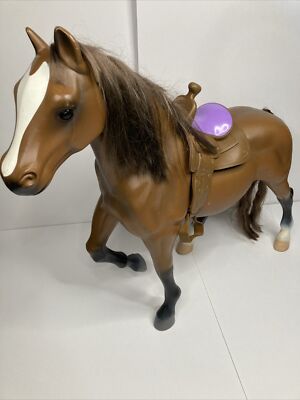 BATTAT 20'' Quarter Horse Brown White Mane Large Toy Dolls American Girl VINTAGE