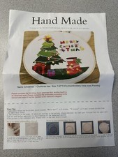 SALE Needlepoint  Merry Christmas   Tree Crosstitch Picture