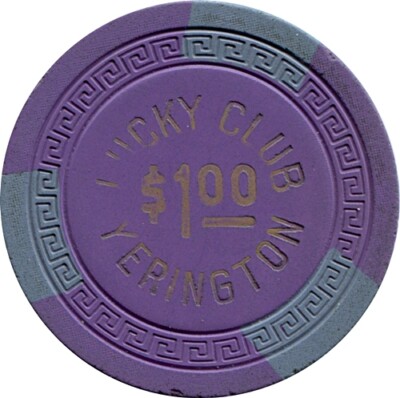 Lucky Club, Yerington $1.00 Casino Chip R8 Extremely Rare 8-15