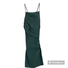 NWT ZARA Ruched Mini Bodycon Dress Size Small Green