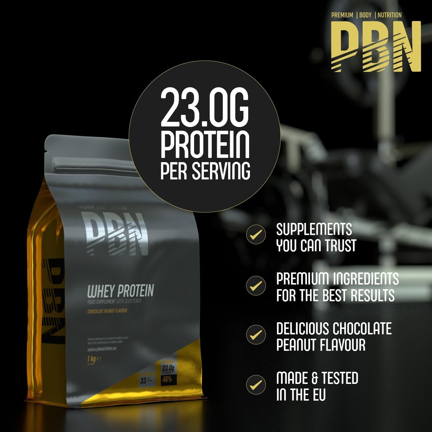 PBN Premium Body Nutrition Whey Protein 1kg Chocolate Peanut UK (FREE