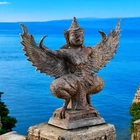 Bronze Garuda Statue 32cm Thailand antik massiv handgefertigt Bronzeguss DekoSe abre en una nueva ve