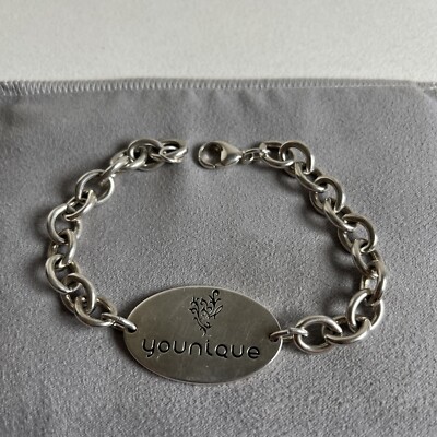 Younique Solid Sterling Silver Charm Bracelet
