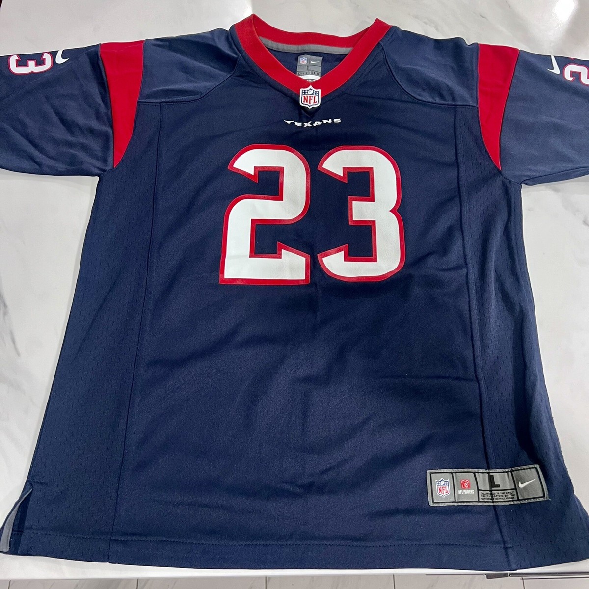 Houston Texans Shirt Youth Large (14/16) Blue NFL Arian Foster 23