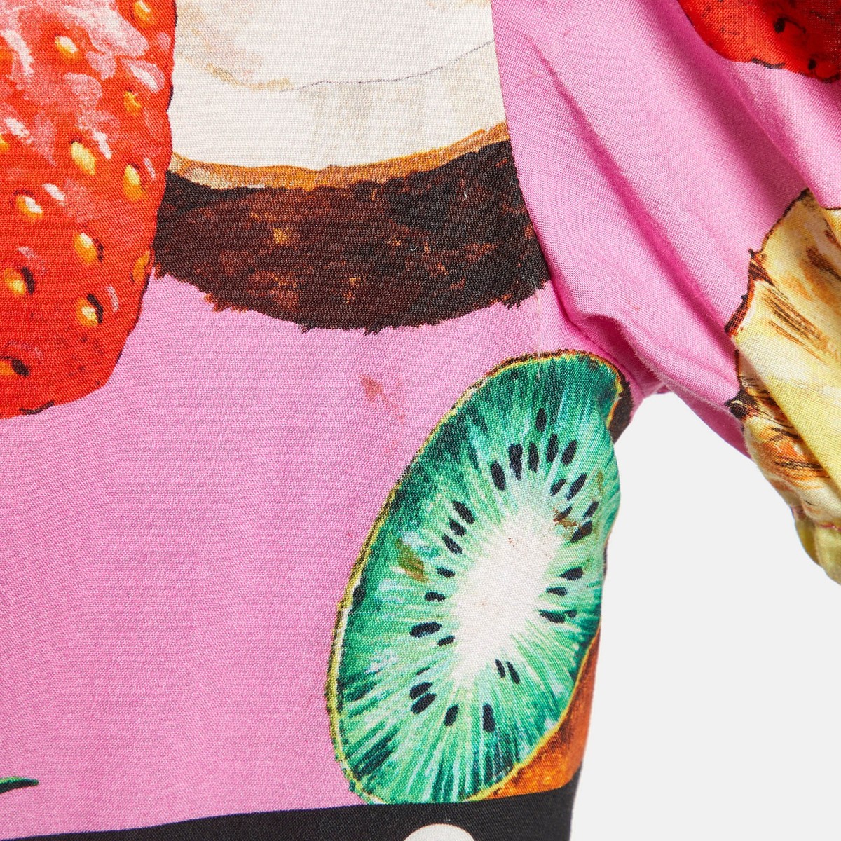 Dolce & Gabbana Kids Multicolor Fruits Print Cotton Dress 5