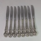 Lot Of 8 International Sterling Silver Dubarry Butter Knives 9" 618 Grams Total