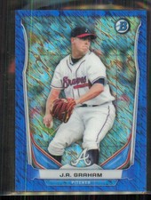 2014 Bowman Chrome Scout Top 5 Prospects Mini Blue Shimmer Refractor J.R. Graham