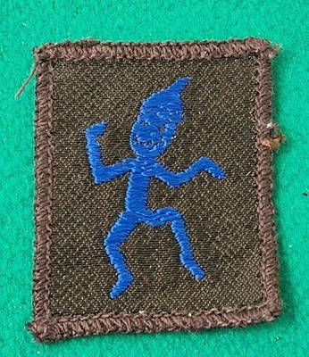 Vintage 1980s Girl Guide Blue Pixie/Elf Six Emblem Cloth Patch