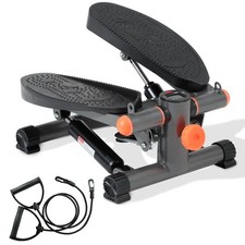 Mini Stair Stepper with Resistance Bands for Home Gym Cardio Full Body Workout