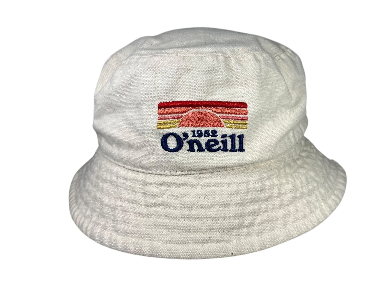 O'NEILL 1952 Brown Cotton SUNSET-LOGO BUCKET HAT Surf Beach Sun Hike Gym Sz M/L
