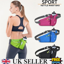 Sports Hydration Belt Bag Running Belt Waist Pack Bum Bag w/ Water Bottle Holder