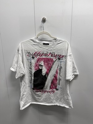 Drain Gang Bladee Martyr Tour 2025 Drain Dramatique Rhinestone Shirt White L