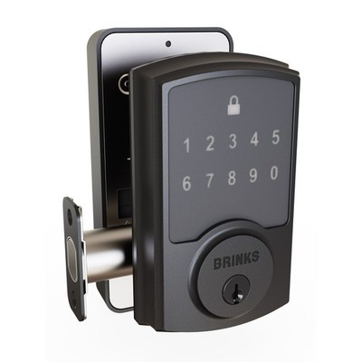 Brinks Electronic 4391-122-2 Touchpad Deadbolt with Pro-Guard, Transitional,