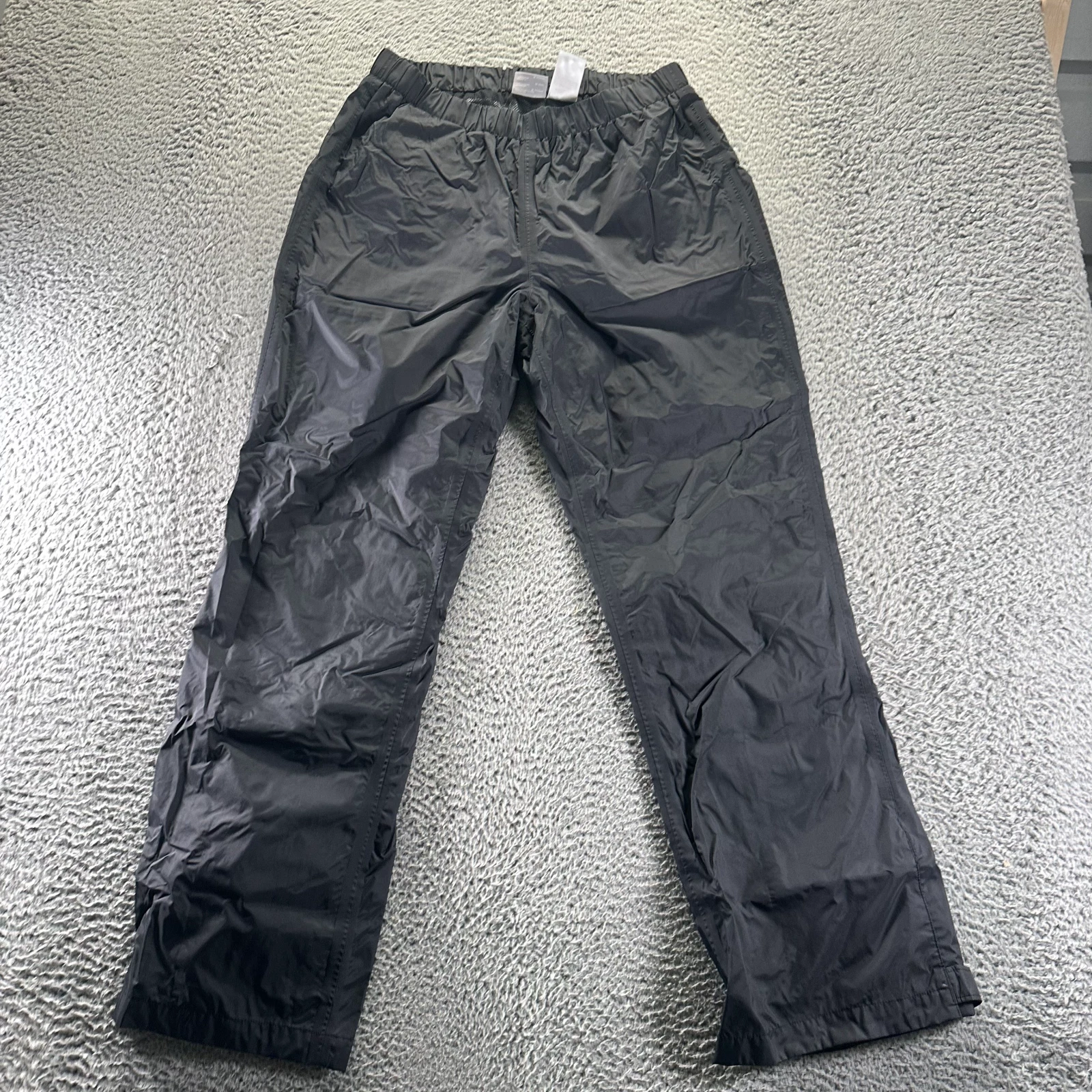 Columbia Pant Mens M Black Nylon Windbreaker Straight Hiking Gorpcore Camping
