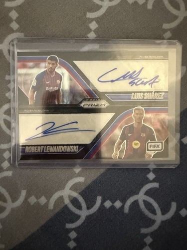 2025-26 Panini Prizm FIFA Soccer Luis Suarez/Robert Lewandowski 1/1 Dual Auto