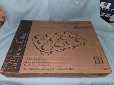 Stoneware Muffin Pan The Pampered Chef Classics #1465 Cupcake With Box