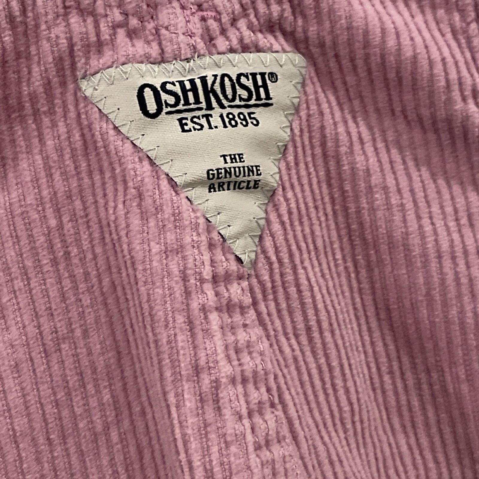 Vintage 90’s OshKosh B’Gosh Vestbak Light Purple Corduroy Overall Girls Sz 12 Mo