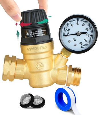 #ad #ad STMOUTUO RV Water Pressure Regulator for RV Camper. Brass Lead Free Adjustable $40.82