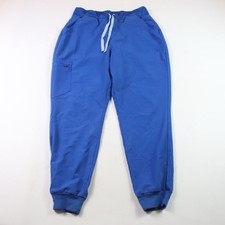 Figs Zamora Jogger Scrub Pants Womens L Large High Waisted Blue W22SW2012