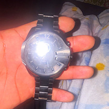 Diesel Only The Brave Men's 46mm Quartz Watch Black Dial SS Bracelet 5ATM