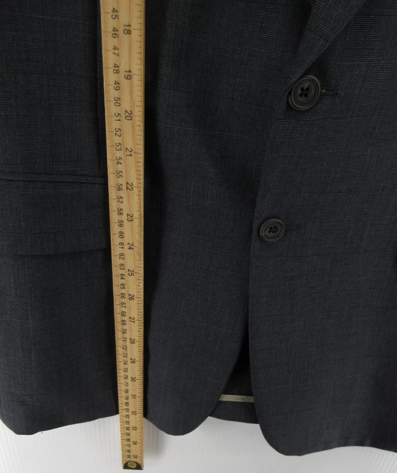 Paul Stuart Suit Men 42 Long Gray Wool 2-Piece Pants Glen Check Unstructured VGT - Image 4 of 4