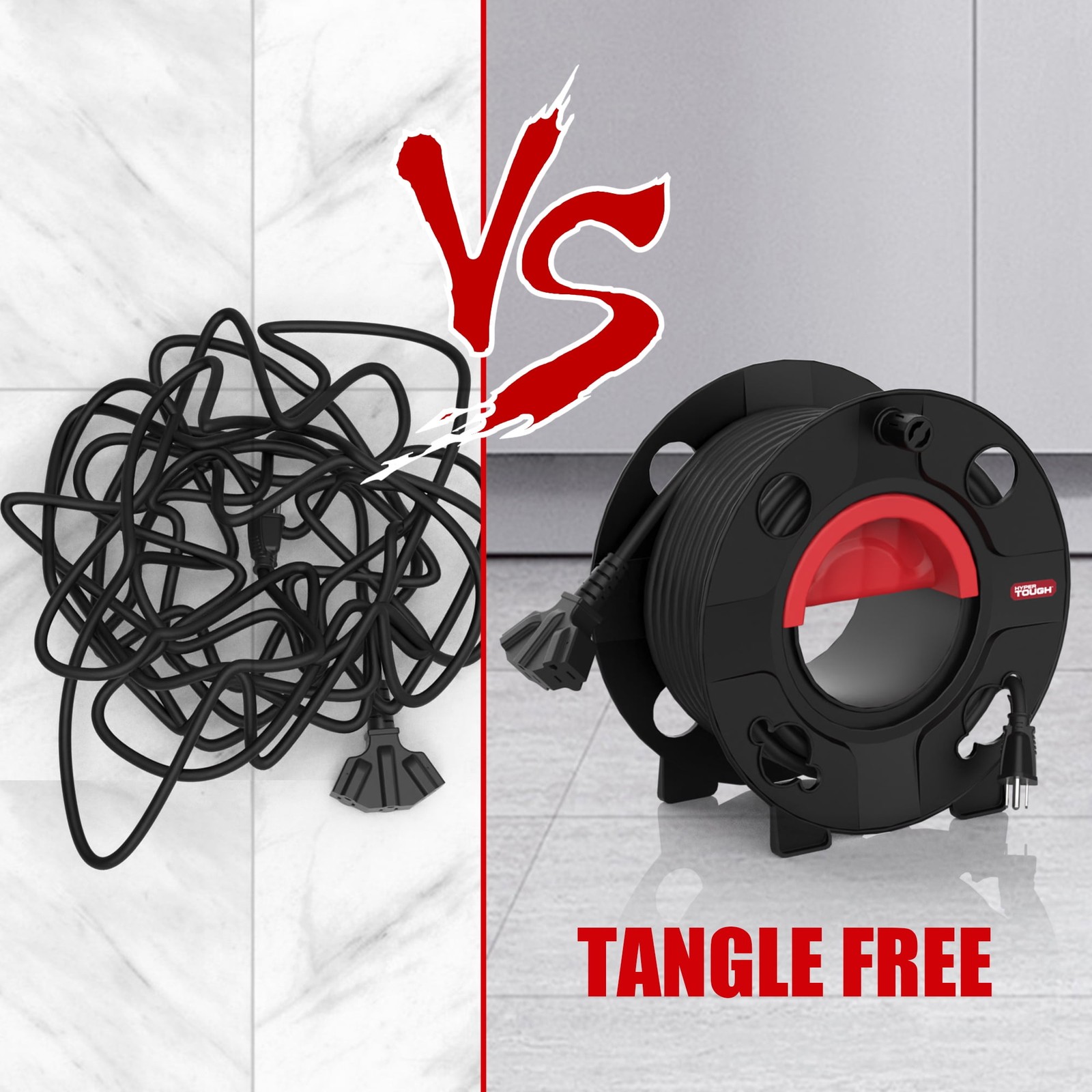 PP Cord Storage Reel, Holds up to 100' of 12-Gauge Extension Cord