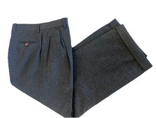 Giorgio Armani le Collezioni Men's Wool Blend Pleated Gray Dress Pants Size 32