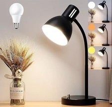 LED Desk Lamp,3 Color Temperature Changeable Table Lamp,Flexible Matte Black