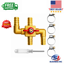 Solid Brass 5/8 4-Way Heater Control Valve   ...