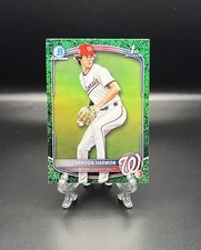 2025 BOWMAN DRAFT CHROME GREEN GRASS REFRACTOR /99 LANDON HARMON RC NATIONALS 