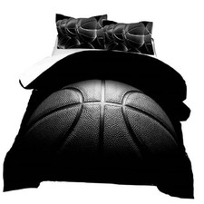 Basketball Comforter Set Size Black Basketball Sports Theme King Pattern 15