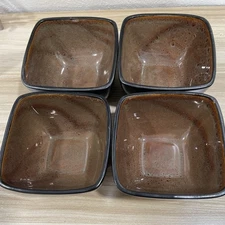 Home Trends Atlas Brown Glazed Set 4 Soup / Cereal