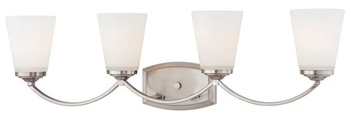 Minka Lavery 6964 Overland Park 4 Light 30-1/2"W Vantage Bathroom - Nickel - Picture 1 of 5
